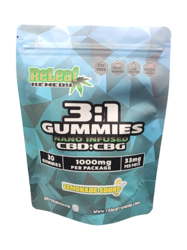 ReLeaf 3:1 CBD:CBG Gummies - 1000mg