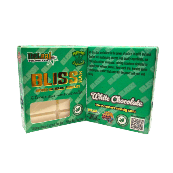 Bliss Bar Infused White Chocolate 500mg